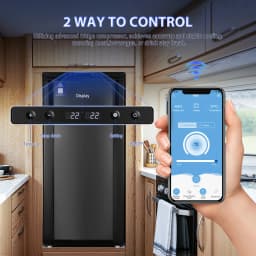 YEAHIBABY Car Refrigerator 93L Black Rv Fridge with Dual Zones and Flexible Installation - Thumbnail 2