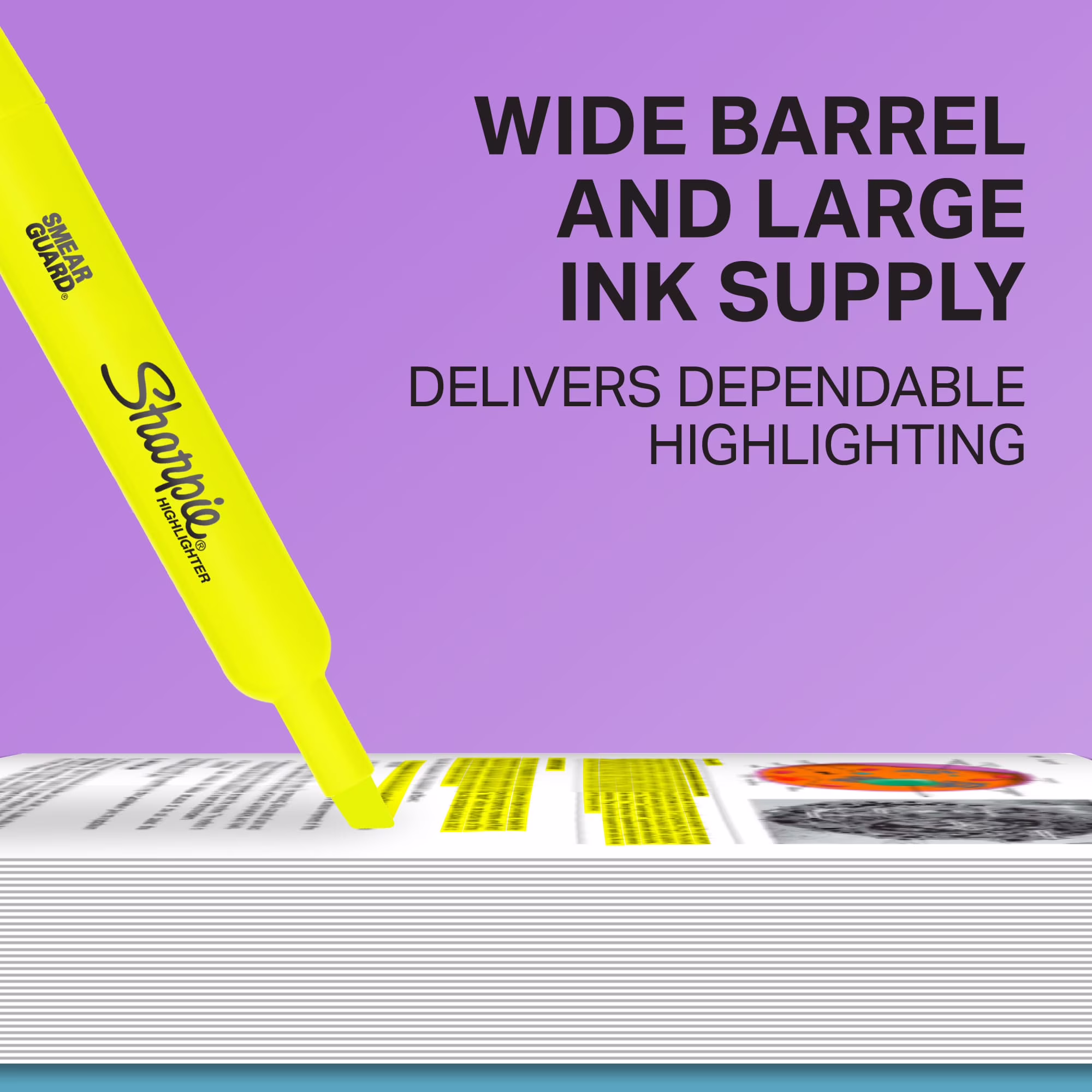 Sharpie Tank-Style Highlighters, Chisel Tip, Assorted, 4 Count - Thumbnail 3