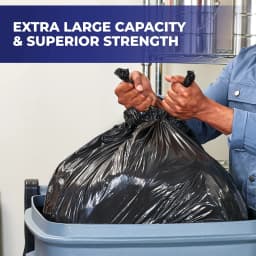 Hefty Cart Liner Trash Bags, 65 Gallon, 10 Bags (Scent Free, ARM & HAMMER Odor Control, Drawstring) - Thumbnail 4