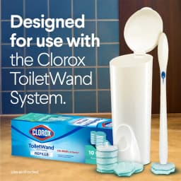 Clorox ToiletWand Disinfecting Brush Refills, Disposable Toilet Bowl Cleaner, Rainforest Rush, 10 Count - Thumbnail 4