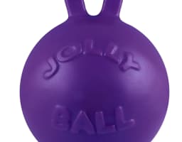 Jolly Pets Tug-n-Toss Ball with Handle Purple 4.5 inch Rubber Toy for Dogs - Thumbnail 7