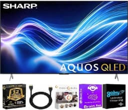 Sharp 55" Class AQUOS QLED 4K Ultra HD Xumo Smart TV – Quantum Color – Motion Enhancement – Wi-Fi – HDMI Cable + - Thumbnail 1