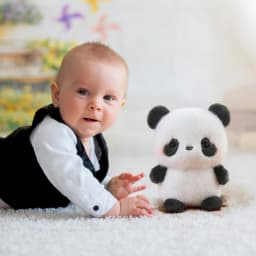 YiJuHui 1pcs Plush Panda Stuffed Animal Ultra Soft Realistic Toy for Sleep Anxiety Relief Stress Comfort Cuddly Companion Gift - Thumbnail 6