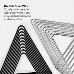 Mindspace File Organizer Triangle Shaped Desktop Organizers File Holder for Desk Office Organization Silver - Thumbnail 3