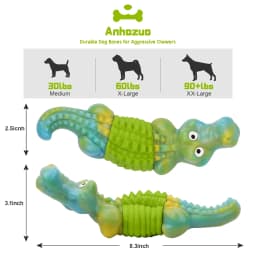 Aelflane Tough Dog Toys,Dog Toys for Aggressive Chewers,Indestructible Dog Toys for Large Breed,Durable Dog Toys for Large Dogs,Bacon Flavor,Green - Thumbnail 7