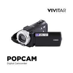 Vivitar PopCam 48MP Full HD 1080p Digital Camcorder with 3" Flip Screen and 16x Digital Zoom for Vlogging - Thumbnail 7