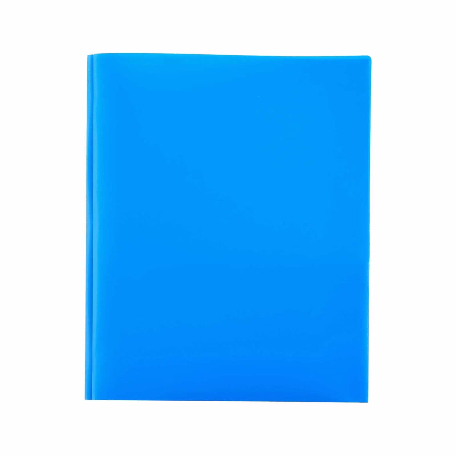 Plastic Folders with Pockets And Prongs Letter Size Two Pocket Folder with Prongs Durable Heavy Duty File Folders with Business Card Slot 2 Pocket - Thumbnail 1