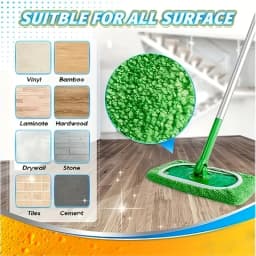 16-Pack Reusable Microfiber Mop Pads, Compatible with Sweeper Mops — Dry Sweeping & Wet Mopping Cloths, Ideal for Household Cleaning — Washable Wet - Thumbnail 2
