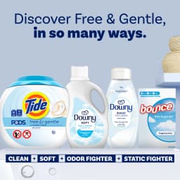 Downy Free & Gentle Fabric Softener, 77 fl oz, 105 Loads, Hypoallergenic - Thumbnail 8