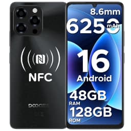 DOOGEE Android 16 Unlocked Phones,48GB+128GB/2TB Expand Cell Phone,6.75"HD+90Hz Dispaly,6250mah Battery,4G Dual Sim Unlocked Smartphone,Nfc/Otg/Face Unlock - Thumbnail 1