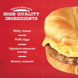 Jimmy Dean Frozen Breakfast Sandwich, Sausage Egg & Cheese Croissant, 54 oz, 12 Count - Thumbnail 4
