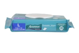 Assurance Large Flushable Wet Wipes, Fragrance Free, 48 Count - Thumbnail 2