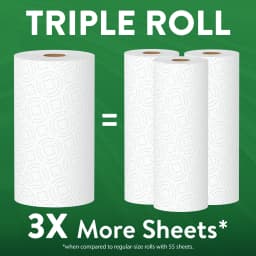 Great Value Ultra Strong Paper Towels, White, 12 Triple Rolls - Thumbnail 4