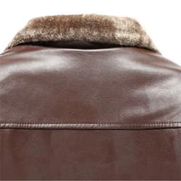 Kalauyu Men's Faux Leather Jacket Fleece Bomber Motorcycle Jacket Lapel - Thumbnail 6