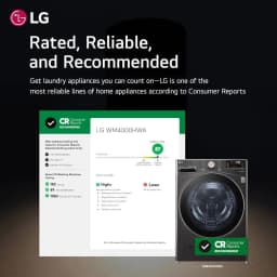LG WM4000HBA 4.5 Cu. Ft. Ultra Large Capacity Smart Wi-Fi Enabled Front Load Washer with Turbowash - Thumbnail 3