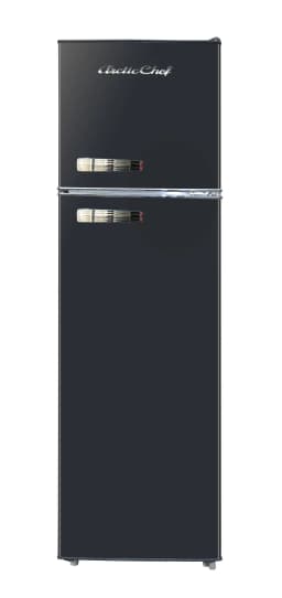 Arctic Chef 10 Cu. ft. Retro Refrigerator, Top Mount Apartment-Size Fridge, Black - Thumbnail 1