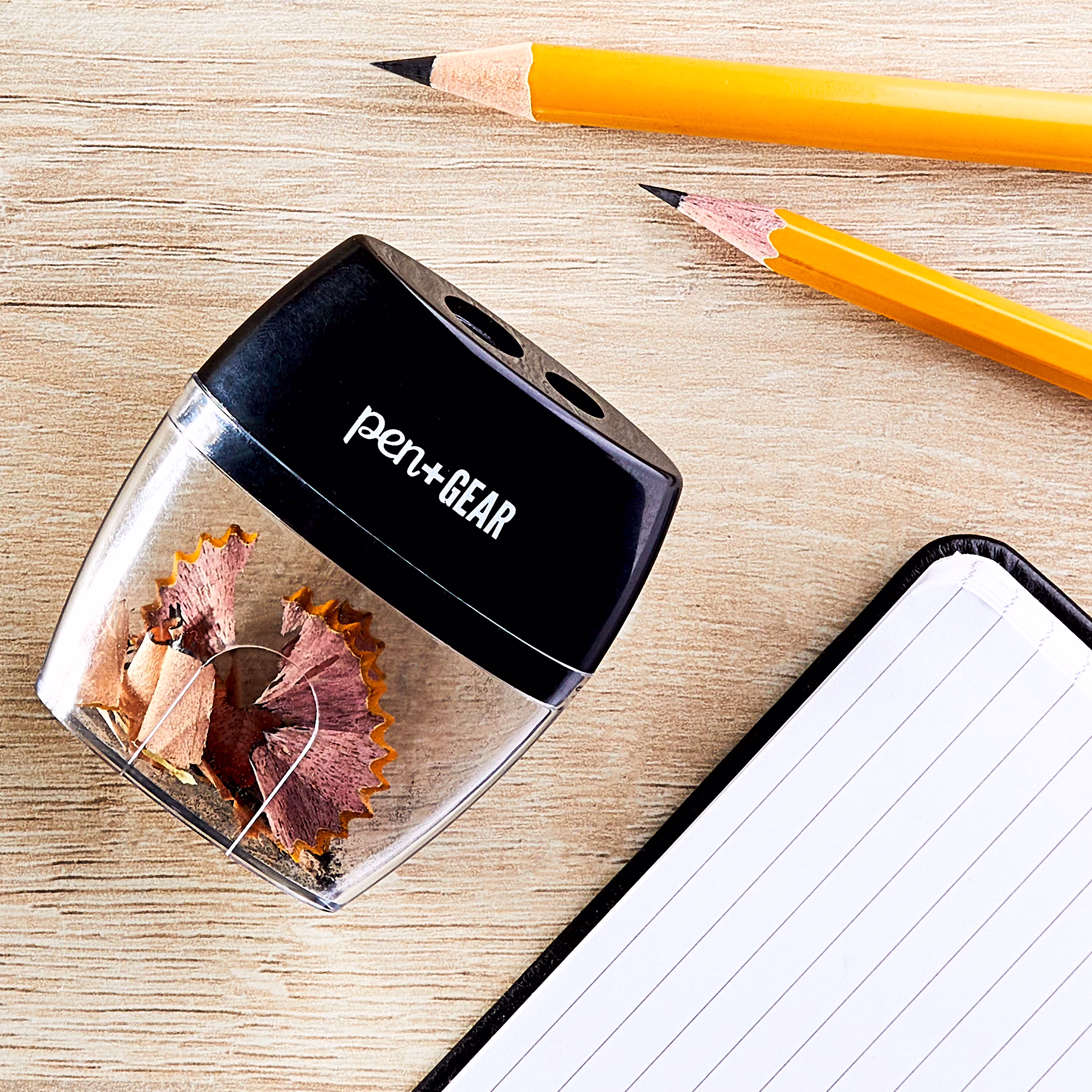 Pen+Gear 2-Hole, Handheld Manual Pencil Sharpener, Black, 1 Count - Thumbnail 3