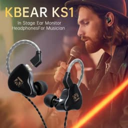 KBEAR KS1 Earphones in Ear Monitor, Crystal Sound Stereo Headphones High Resolution Noise Canceling Dual magnetic Circuit Dynamic Detachable Cable - Thumbnail 3