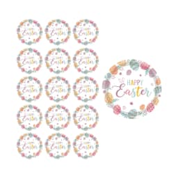 DAMAI 16 Pcs 9 inchs Easter Day Paper Plates - Colorful Eggs Pattern Disposable Dinnerware for Spring Celebrations Picnic Favors(9 inchs Paper Plates) - Thumbnail 2
