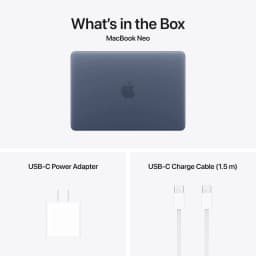 (Open Box) Apple MacBook Neo 13-inch Apple A18 Pro chip with 6‑core CPU and, 8GB, 256GB SSD, Magic Keyboard - Indigo - Thumbnail 1
