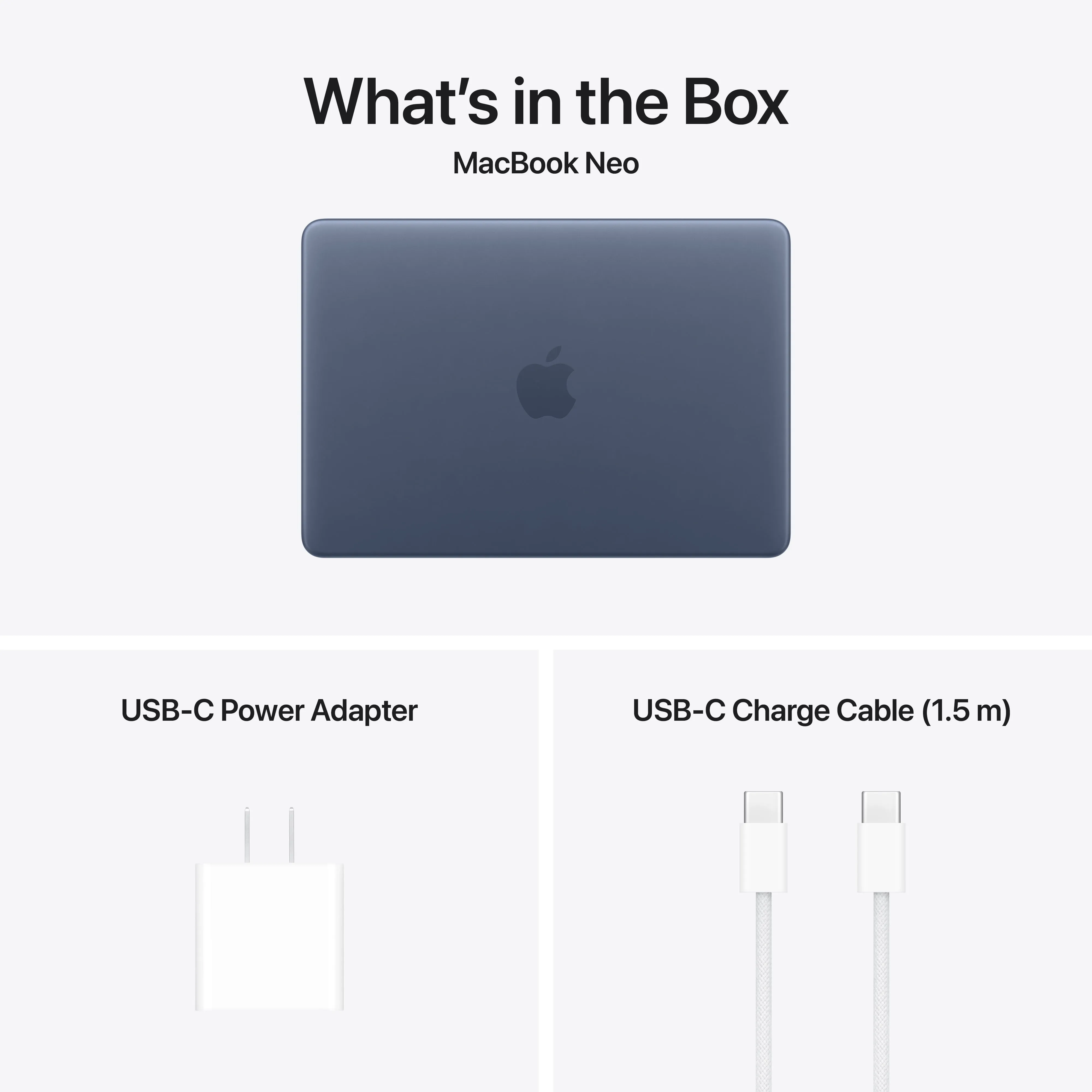 (Open Box) Apple MacBook Neo 13-inch Apple A18 Pro chip with 6‑core CPU and, 8GB, 256GB SSD, Magic Keyboard - Indigo