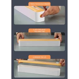 Kcavykas Cling Wrap Autumn Promotions Space-Saving Mounting Precise Cutting Implementation Cling Wrap With Cutter Durable Stable Versatility in Sizes - Thumbnail 3