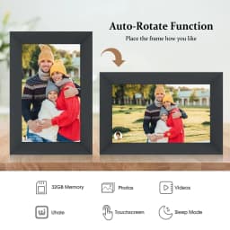 Qunler WiFi Digital Picture Frame, 10.1 inch IPS Touch Screen Smart Cloud Photo Android Uhale with 32GB Storage, Easy Setup to Share Photos or Videos - Thumbnail 8