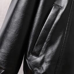 Leesechin Mens Bomber Jacket Leather Men's Thin Leather Jacket Round Neck Slim Baseball Collar Leather Jacket Men's Motorcycle Leather Jacket - Thumbnail 4