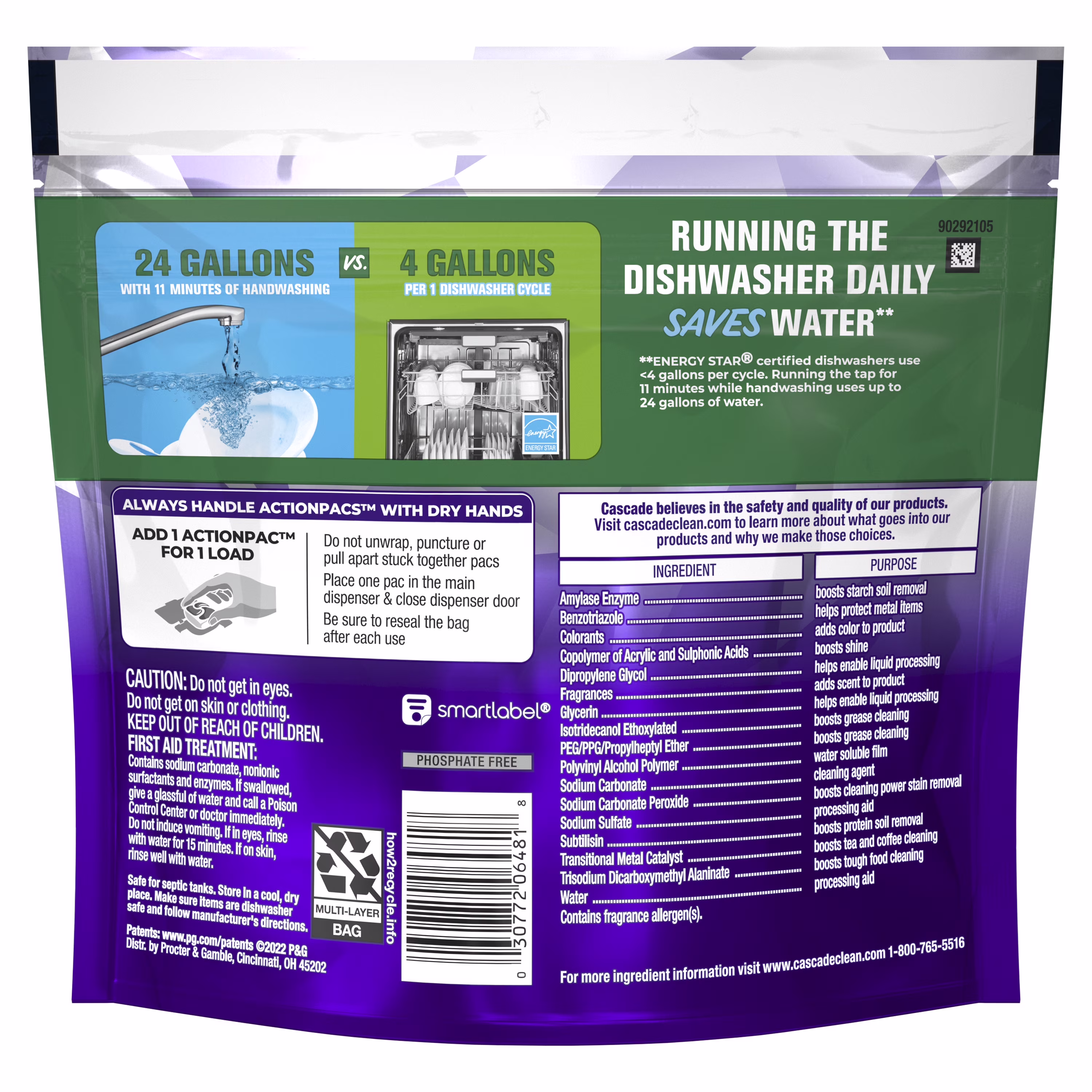 Cascade Platinum Plus Dishwasher Detergent Pacs, Fresh, 11 Count - Thumbnail 8