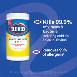 Clorox Disinfecting Cleaning Wipes Variety Pack, Bleach Free, Fresh Scent and Crisp Lemon, 35 Count Each, Pack - Thumbnail 7