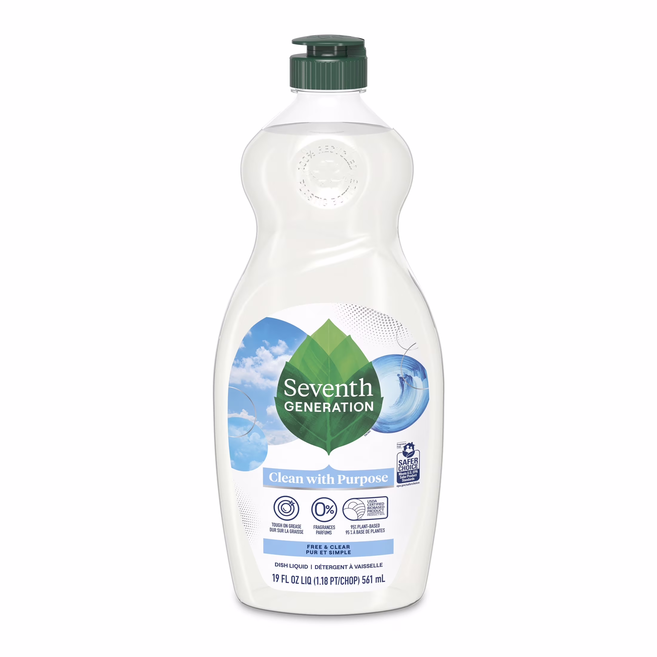 Seventh Generation Dish Soap Liquid, Free & Clear, 19 fl oz - Thumbnail 9