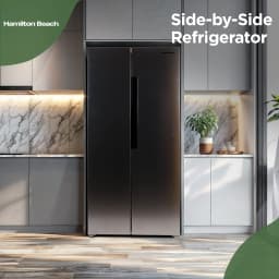 Hamilton Beach HZ8551 15.6 Cu Ft Side-by-Side Refrigerator, Platinum - Thumbnail 2