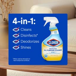 Clorox Disinfecting All Purpose Cleaner Spray, Crisp Lemon, 32 fl oz - Thumbnail 4
