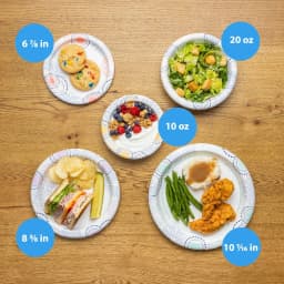 Great Value 8.5 Inch Disposable Paper Plates, 100 Count, Soak-Proof and Microwave Safe - Thumbnail 6