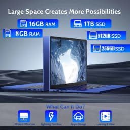 15.6 FHD Student Laptop Computer ,8GB RAM 512GB SSD, Backlit Keyboard, Fingerprint - Thumbnail 6