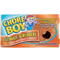 Chore Boy Ultimate Scrubbers Pure Copper Won't Rust Or Splinter 2 Pack Total (4 Count) - Thumbnail 2
