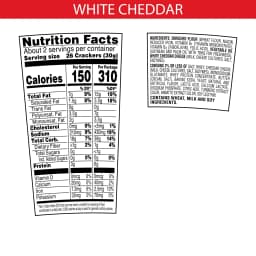 Cheez-It White Cheddar Cheese Crackers, Baked Snack Crackers, 2.2 oz - Thumbnail 2