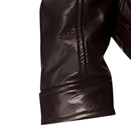 Bazeneo Mens Leather Jacket Winter Fleece Faux Leather Jacket Thick Warm Zip Motorbike Jackets Long Sleeve Western Style Pu Outwear Stand Collar Slim Fit Coat with Pocket Coat for Men - Thumbnail 5