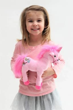 Snuggle Stuffs Girls Plush Magical Pink Unicorn Stuffed Animal, 11" - Thumbnail 7