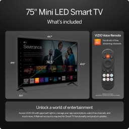 VIZIO 75" Mini LED Quantum 4K QLED HDR Smart TV (NEW 2026) VQM75C-10 - Thumbnail 3