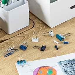 (4 pack) Pen + Gear Clips and Pins Set, 156 Counts, Color Blue & White, Size 19mm,25mm,33mm.Model 595466248 - Thumbnail 5