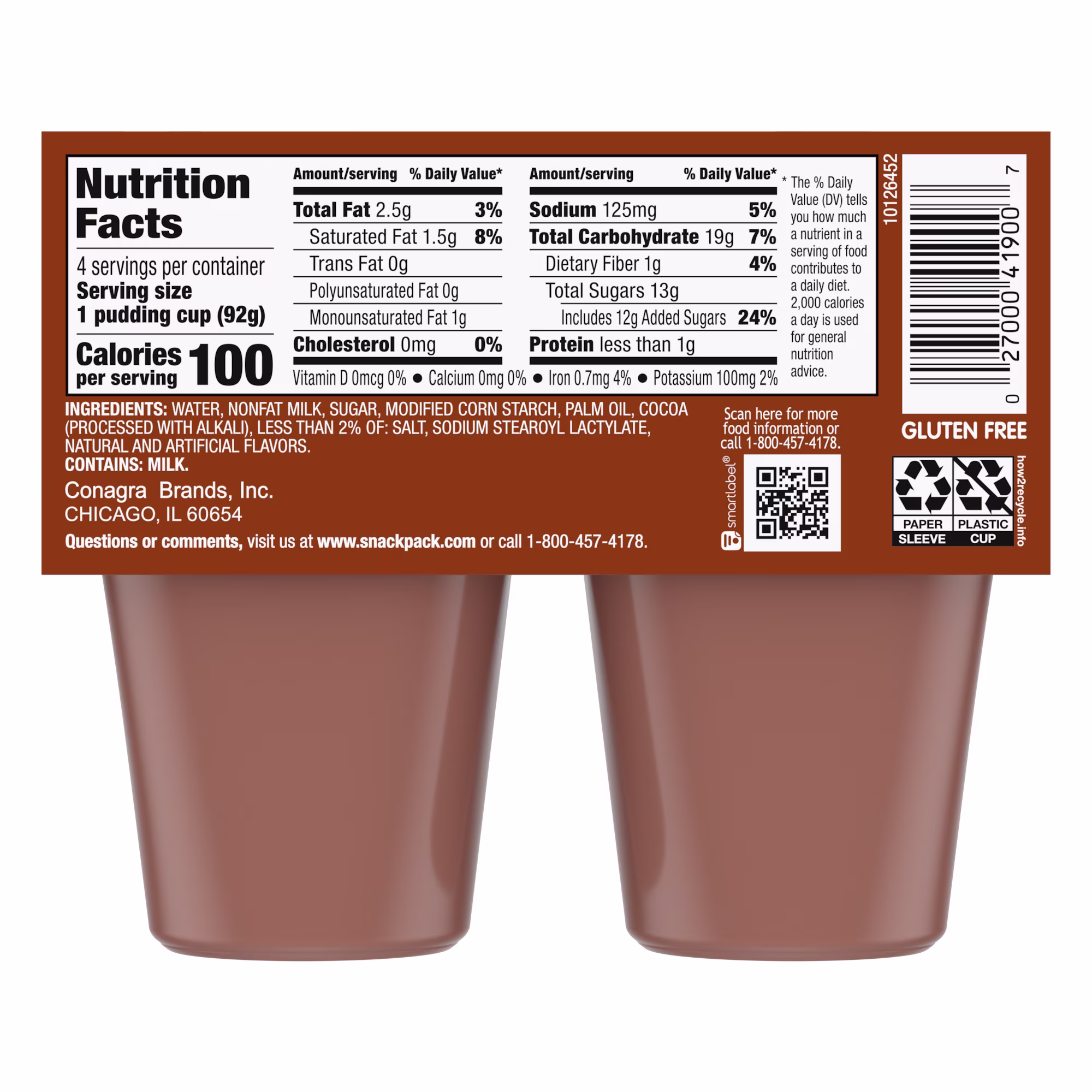 Snack Pack Chocolate Pudding, 3.25 oz Pudding Cups, 4 Count - Thumbnail 8