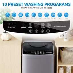 Portable Washing Machine, 1.06 cu.ft Compact Automatic Washer and Dryer with LED Display,10 washing modes for Apartment, RV, Dorm, Home, Grey - Thumbnail 4