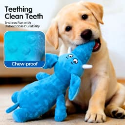 Horivan Interactive Squeaky Dog Toy for Small Medium Dogs Indestructible Chew Toy with Soft Plush Puppy Teething Chew Long Lasting Pet Toy - Thumbnail 8