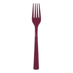 Plastic Disposable Forks, Burgundy, 24 Pieces, by Way To Celebrate - Thumbnail 1