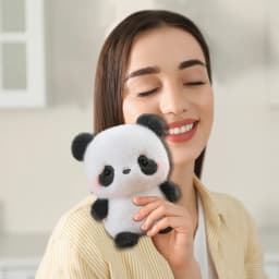 YiJuHui 1pcs Plush Panda Stuffed Animal Ultra Soft Realistic Toy for Sleep Anxiety Relief Stress Comfort Cuddly Companion Gift - Thumbnail 9