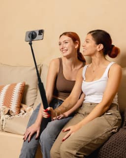 KraftGeek 66'' Magnetic Phone Tripod for iPhone MagSafe, Automatic Selfie Stick with Remote, Portable JustTap Tripod Stand for Video Recording - Thumbnail 6