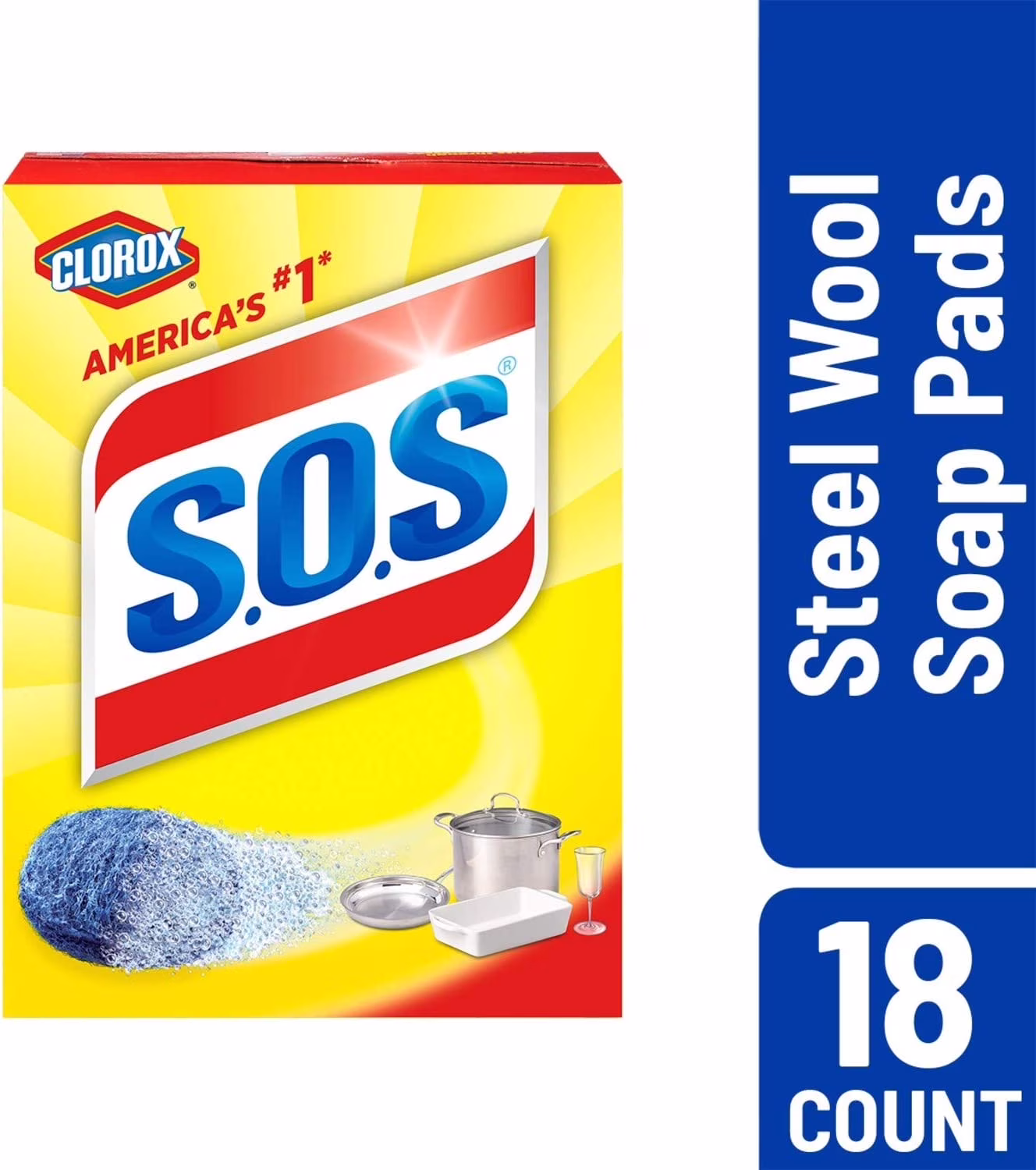 S.O.S. Steel Wool Soap Pads, 18 Count - Thumbnail 2