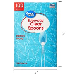 Great Value Everyday Clear Plastic Spoons, 100 Count - Thumbnail 6