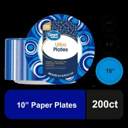 Great Value Ultra Disposable Paper Plates, 10 in, 200 Count - Thumbnail 1